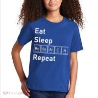 Eat Sleep Research Repeat Funny Science Chemistry Nerd Gift Kids T-Shirt thumb 2