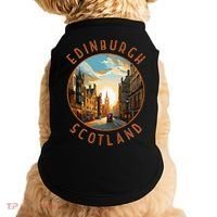 Edinburgh Scotland Retro Distressed Circle Travel Souvenir Doggie Tank thumb 0