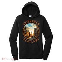 Edinburgh Scotland Retro Distressed Circle Travel Souvenir Women's Hoodie thumb 0