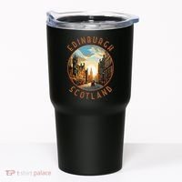 Edinburgh Scotland Retro Distressed Circle Travel Souvenir Tumbler thumb 0