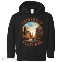 Edinburgh Scotland Retro Distressed Circle Travel Souvenir Toddler Hoodie thumb 0