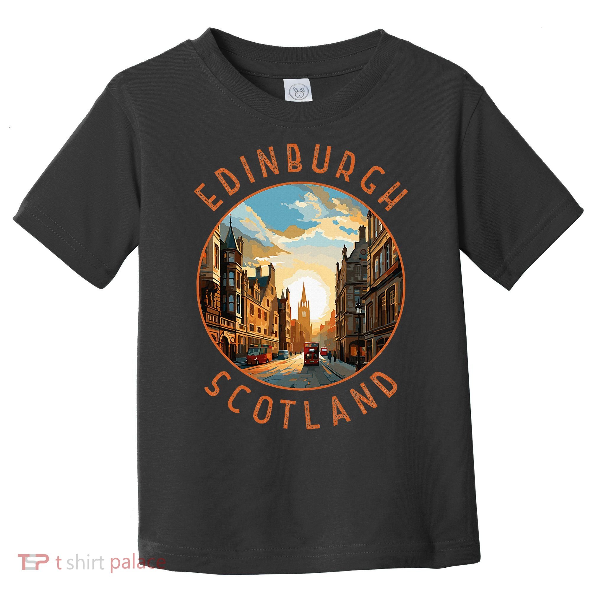 Edinburgh Scotland Retro Distressed Circle Travel Souvenir Toddler T-Shirt