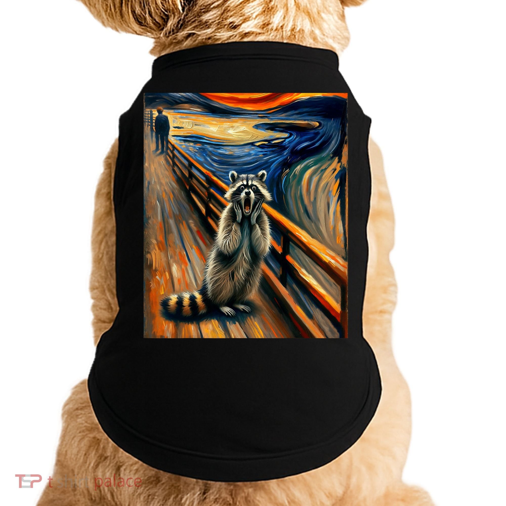Expressionist Scream Raccoon Lovers | Artistic Raccoon Doggie Tank