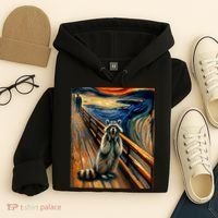 Expressionist Scream Raccoon Lovers | Artistic Raccoon Hoodie thumb 4