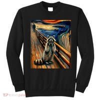 Expressionist Scream Raccoon Lovers | Artistic Raccoon Sweatshirt thumb 0