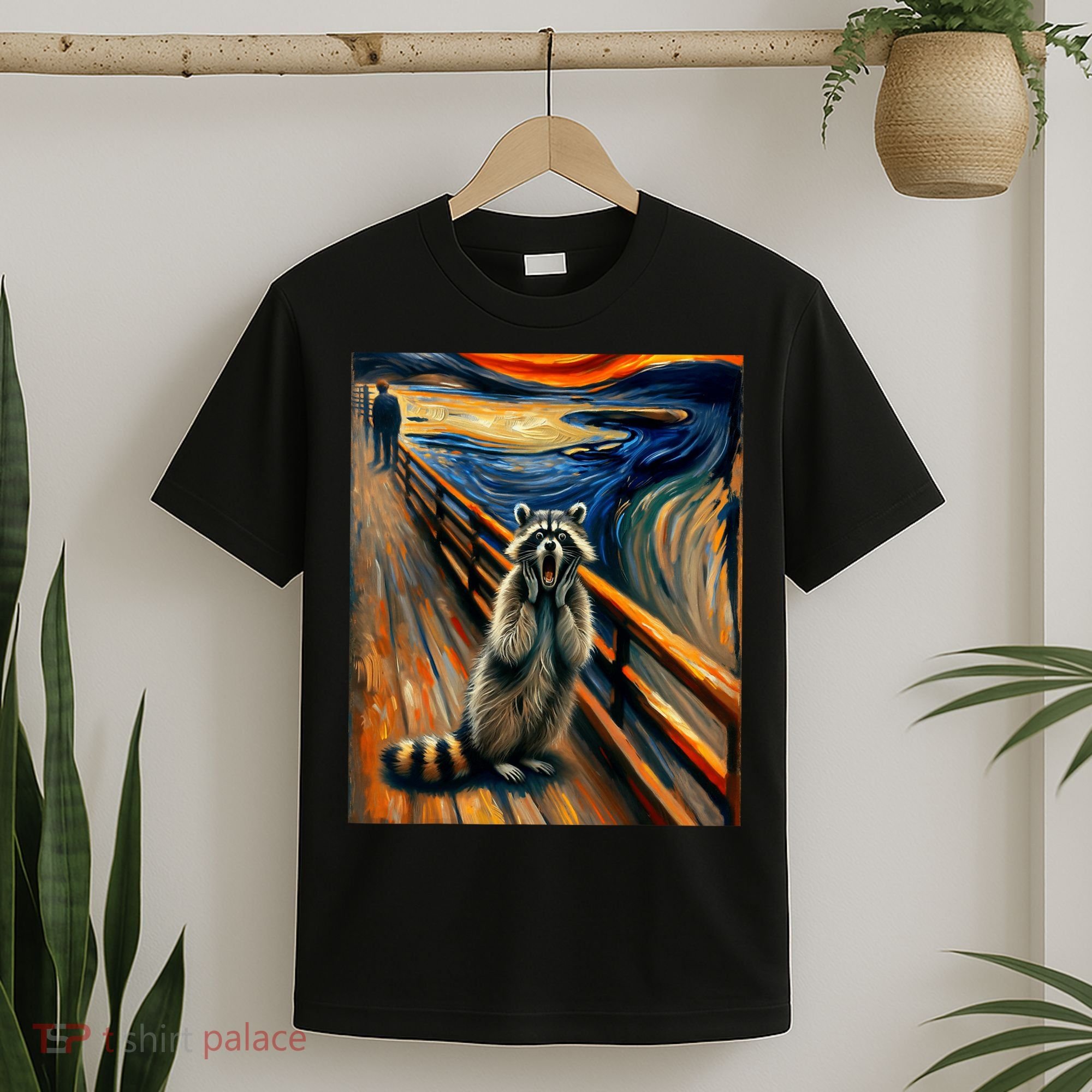 Expressionist Scream Raccoon Lovers | Artistic Raccoon T-Shirt