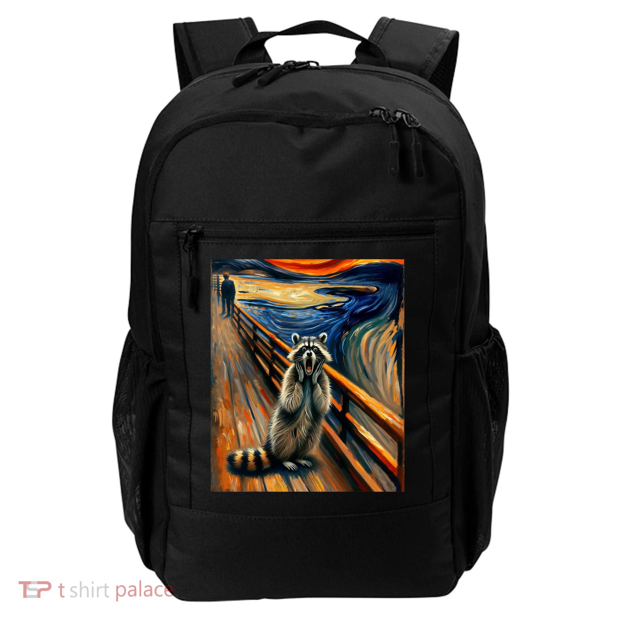 Expressionist Scream Raccoon Lovers | Artistic Raccoon Backpack