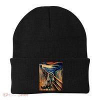 Expressionist Scream Raccoon Lovers | Artistic Raccoon Beanie thumb 0