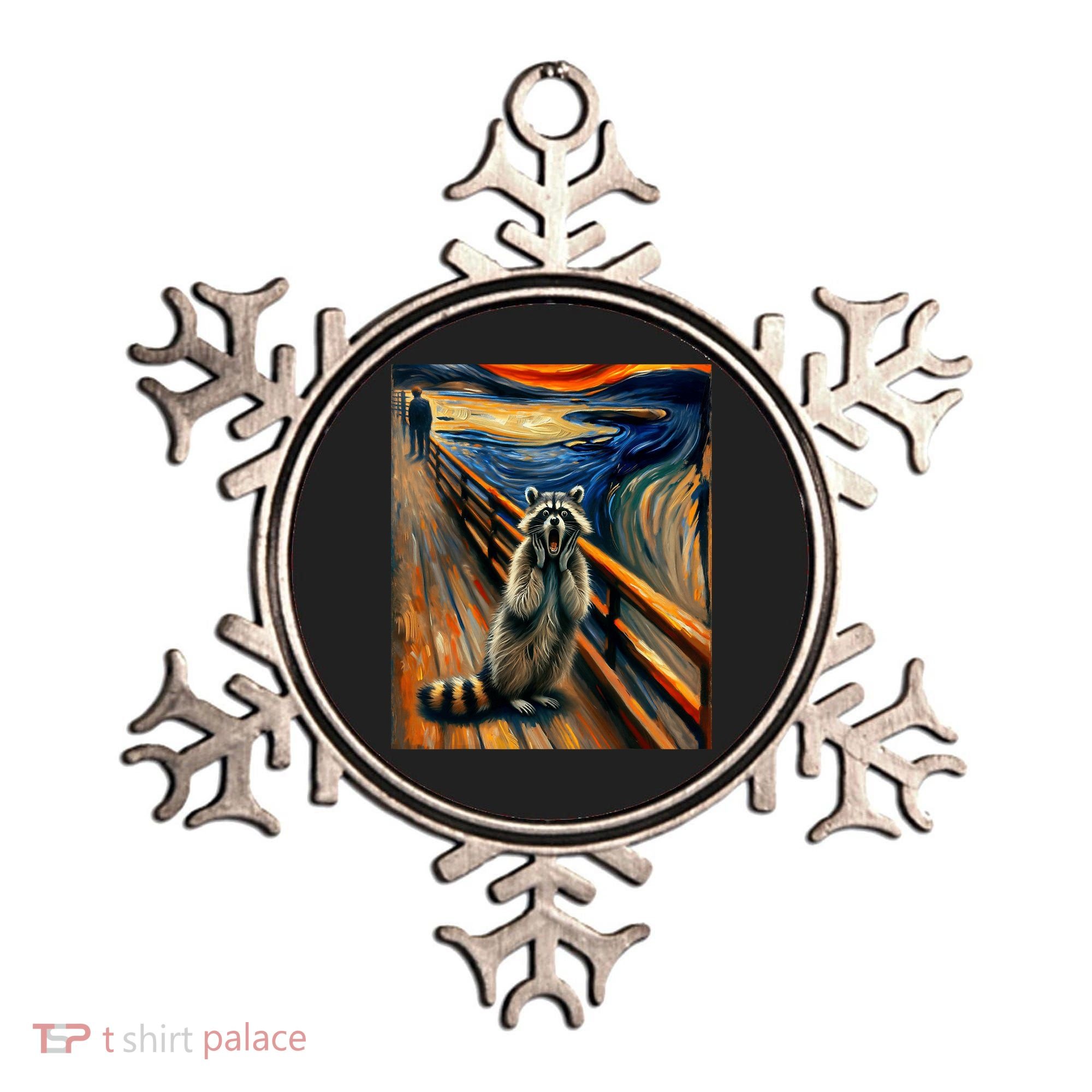 Expressionist Scream Raccoon Lovers | Artistic Raccoon Ornament