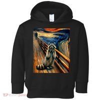 Expressionist Scream Raccoon Lovers | Artistic Raccoon Toddler Hoodie thumb 0