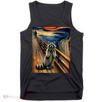Expressionist Scream Raccoon Lovers | Artistic Raccoon Tank Top thumb 0