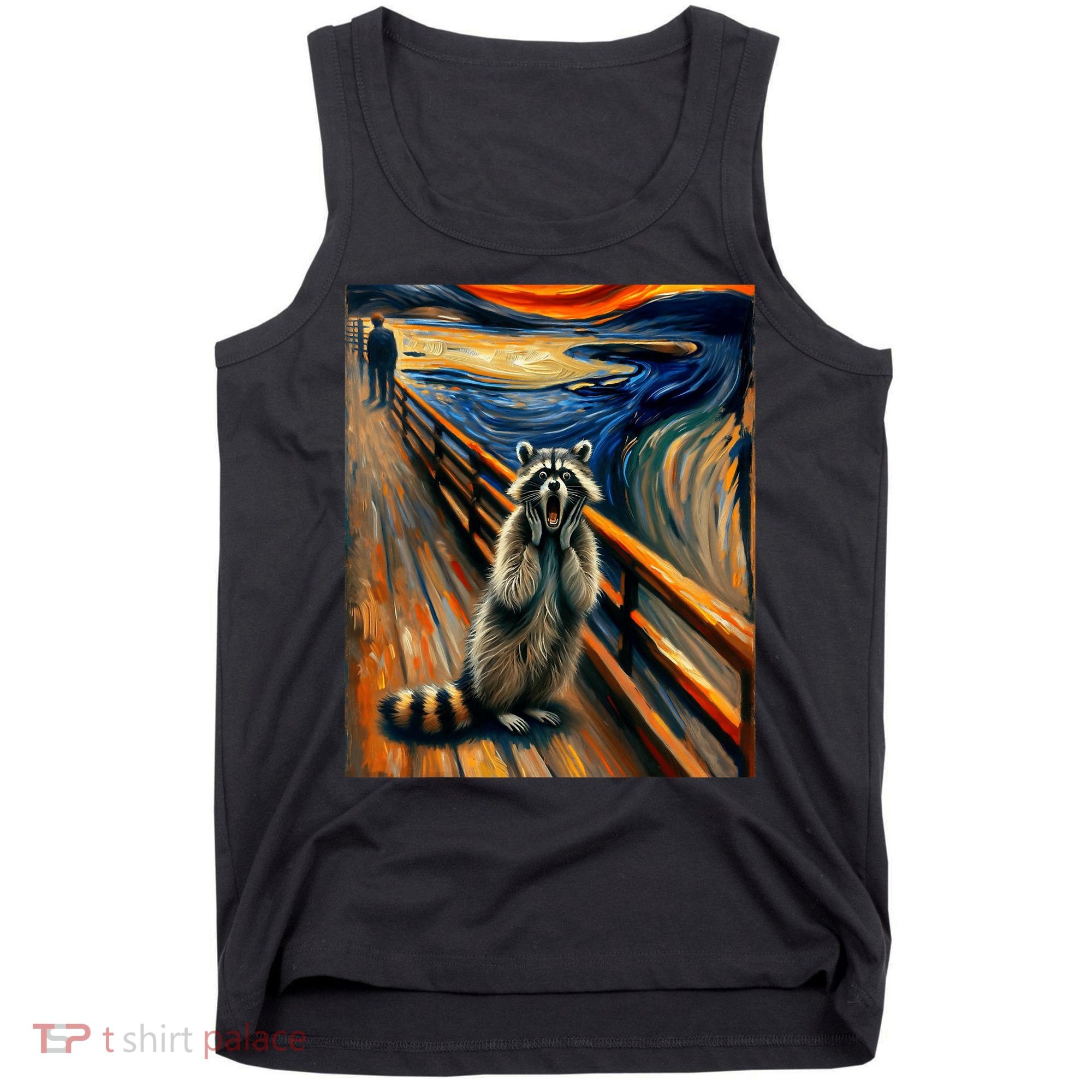 Expressionist Scream Raccoon Lovers | Artistic Raccoon Tank Top