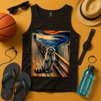 Expressionist Scream Raccoon Lovers | Artistic Raccoon Tank Top thumb 4