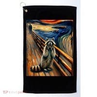 Expressionist Scream Raccoon Lovers | Artistic Raccoon Golf Towel thumb 0