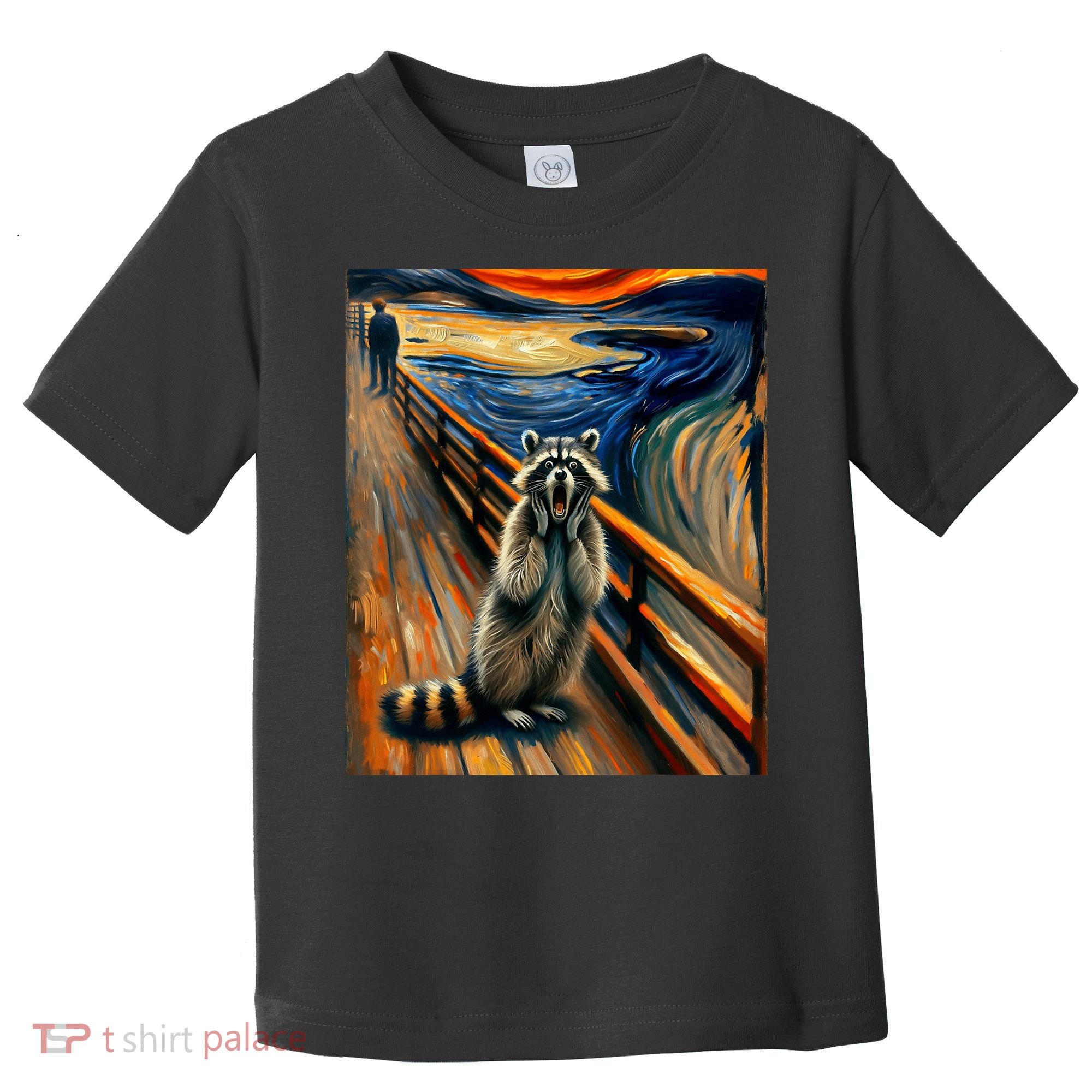 Expressionist Scream Raccoon Lovers | Artistic Raccoon Toddler T-Shirt