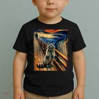 Expressionist Scream Raccoon Lovers | Artistic Raccoon Toddler T-Shirt thumb 2