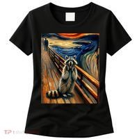 Expressionist Scream Raccoon Lovers | Artistic Raccoon Women's T-Shirt thumb 0