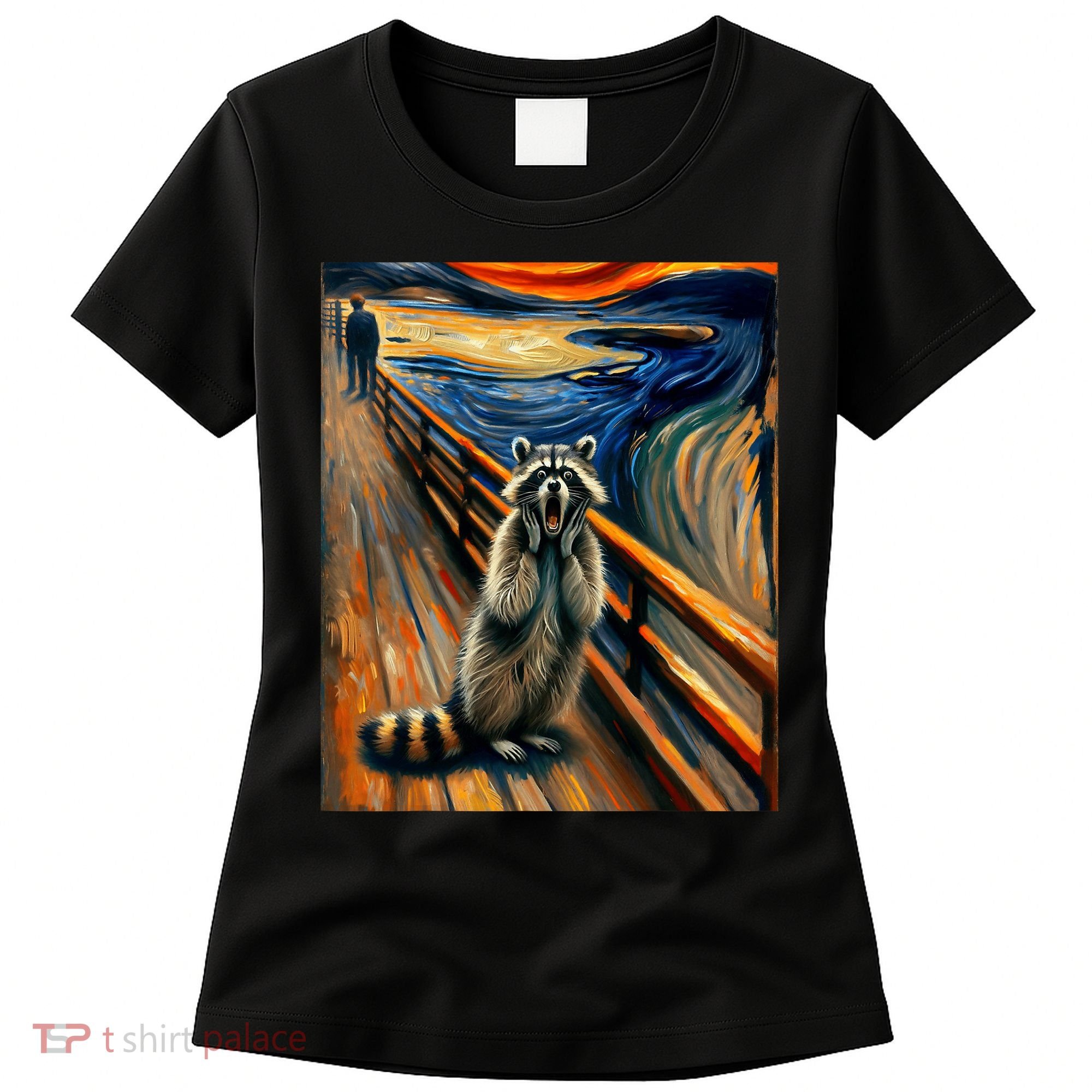 Expressionist Scream Raccoon Lovers | Artistic Raccoon Women's T-Shirt