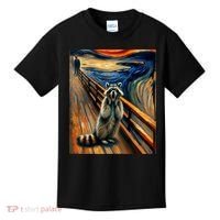 Expressionist Scream Raccoon Lovers | Artistic Raccoon Kids T-Shirt thumb 0