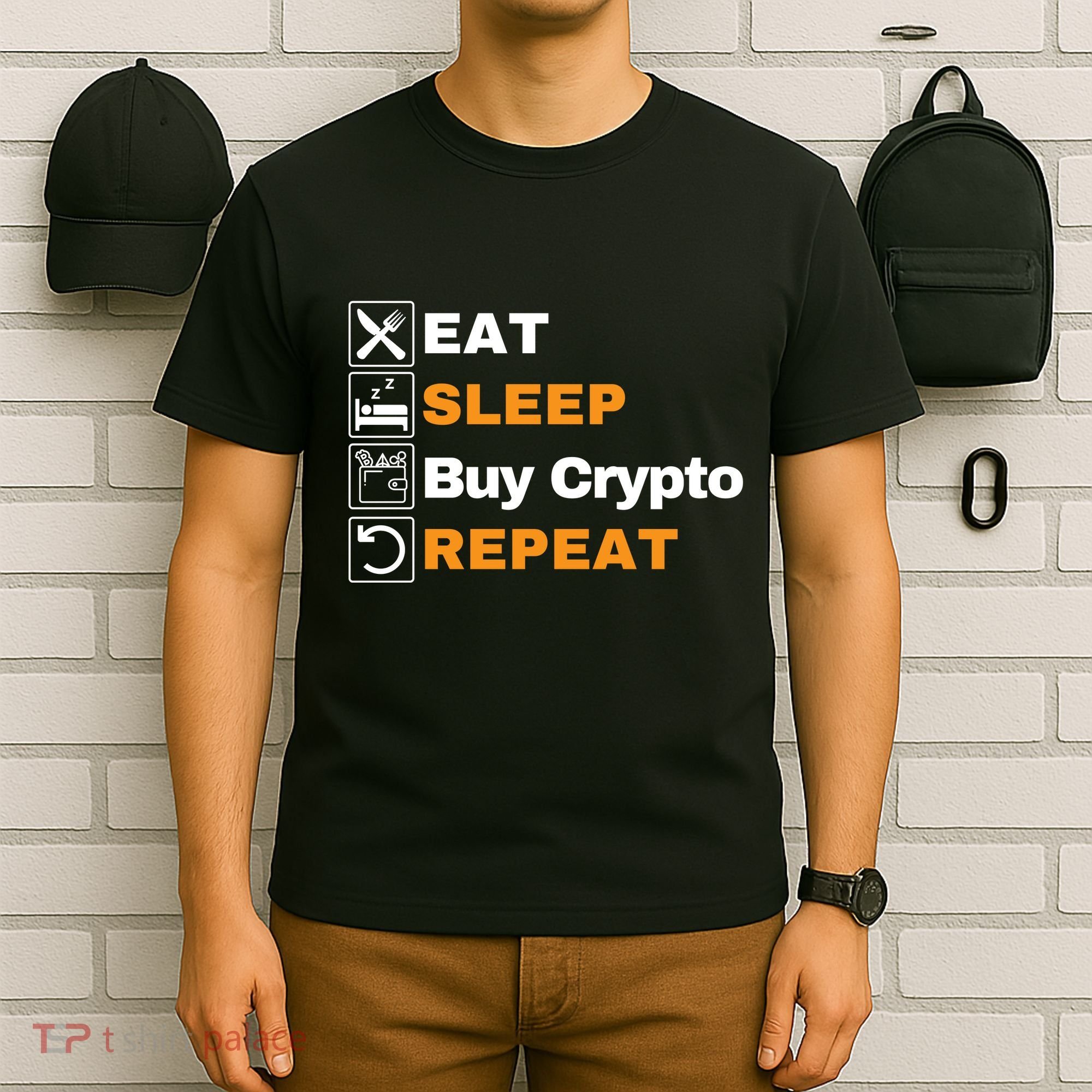 Eat Sleep Repeat Buy Crypto Bitcoin Blockchain Crypto T-Shirt
