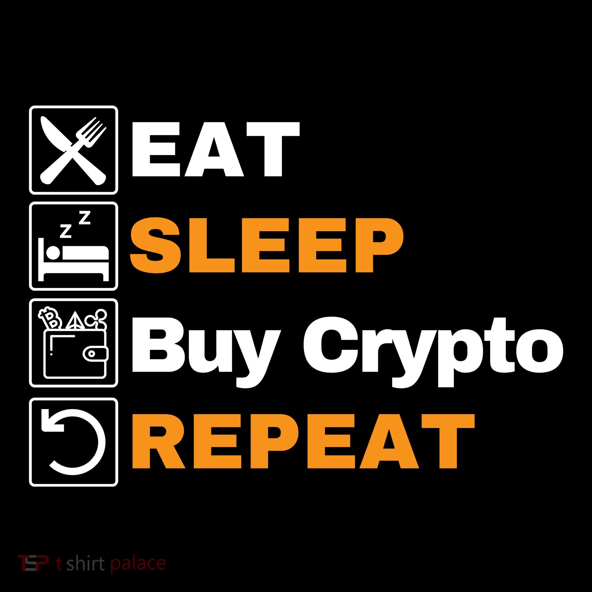 Eat Sleep Repeat Buy Crypto Bitcoin Blockchain Crypto Women's Hoodie