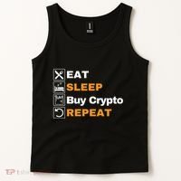 Eat Sleep Repeat Buy Crypto Bitcoin Blockchain Crypto Tank Top thumb 2
