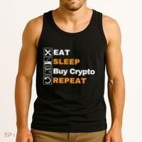 Eat Sleep Repeat Buy Crypto Bitcoin Blockchain Crypto Tank Top thumb 3