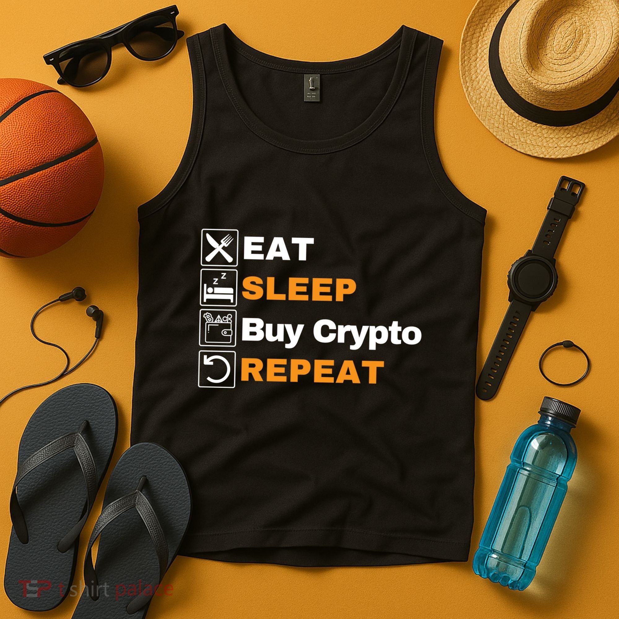 Eat Sleep Repeat Buy Crypto Bitcoin Blockchain Crypto Tank Top