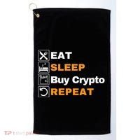 Eat Sleep Repeat Buy Crypto Bitcoin Blockchain Crypto Golf Towel thumb 0