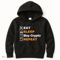 Eat Sleep Repeat Buy Crypto Bitcoin Blockchain Crypto Kids Hoodie thumb 0