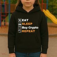 Eat Sleep Repeat Buy Crypto Bitcoin Blockchain Crypto Kids Hoodie thumb 3