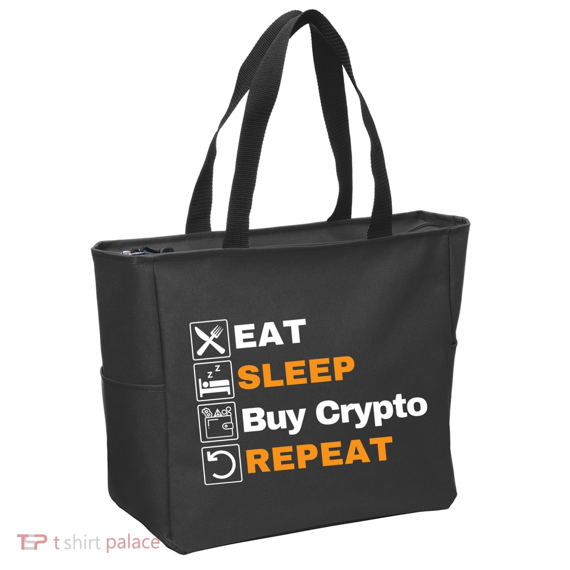 Eat Sleep Repeat Buy Crypto Bitcoin Blockchain Crypto Tote Bag