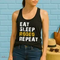 Eat Sleep Rodeo Repeat Women's Tank Top thumb 2