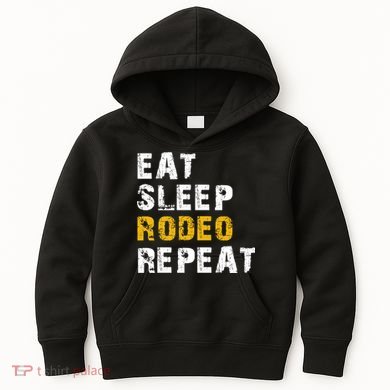 Eat Sleep Rodeo Repeat Kids Hoodie