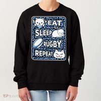 Eat Sleep Rugby Repeat Rugby Lover Outfit Women's Sweatshirt thumb 0