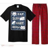 Eat Sleep Rugby Repeat Rugby Lover Outfit Pajama Set thumb 0