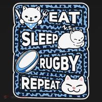 Eat Sleep Rugby Repeat Rugby Lover Outfit Women's Hoodie thumb 2