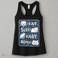 Eat Sleep Rugby Repeat Rugby Lover Outfit Women's Tank Top thumb 3