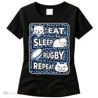 Eat Sleep Rugby Repeat Rugby Lover Outfit Women's T-Shirt thumb 0