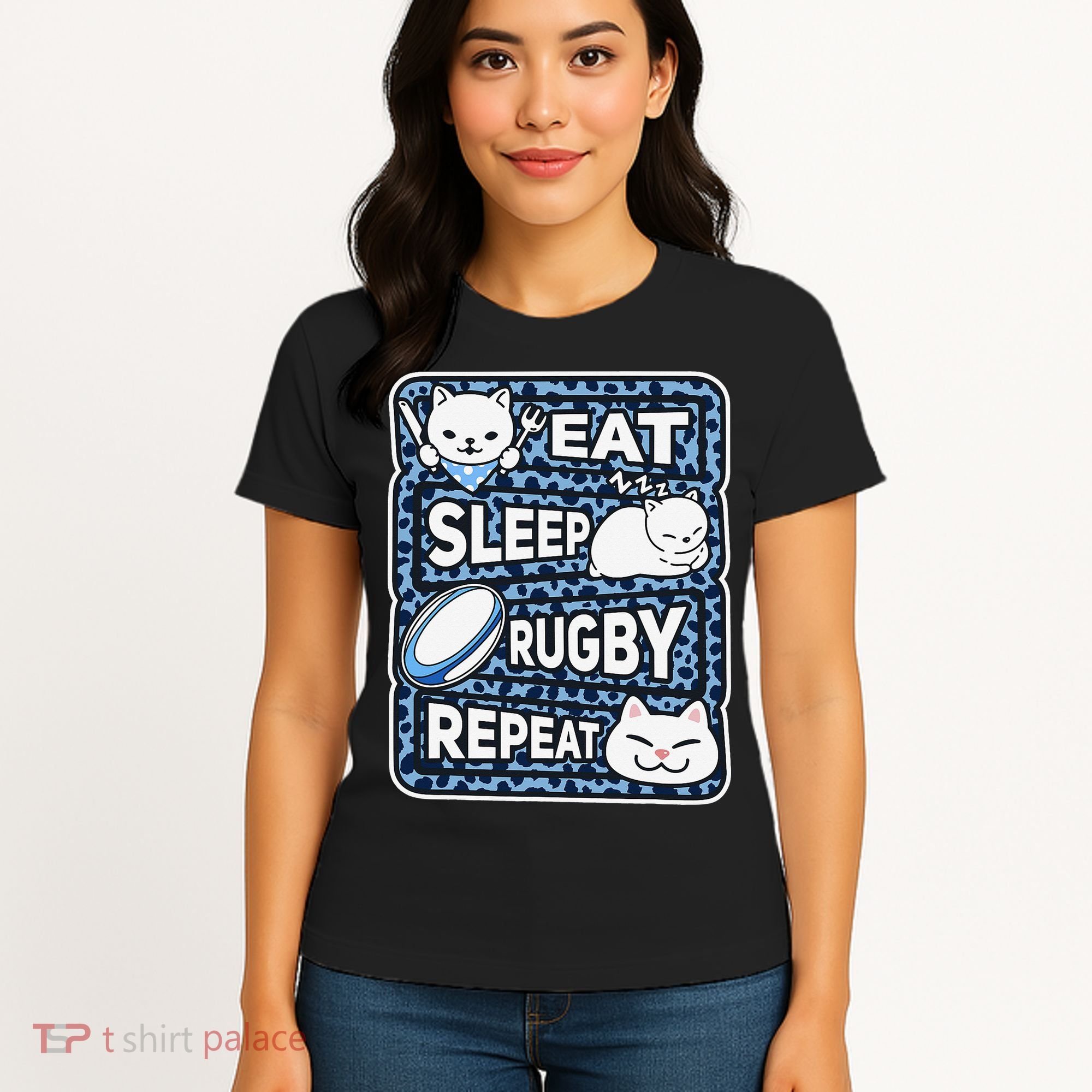Eat Sleep Rugby Repeat Rugby Lover Outfit Women's T-Shirt