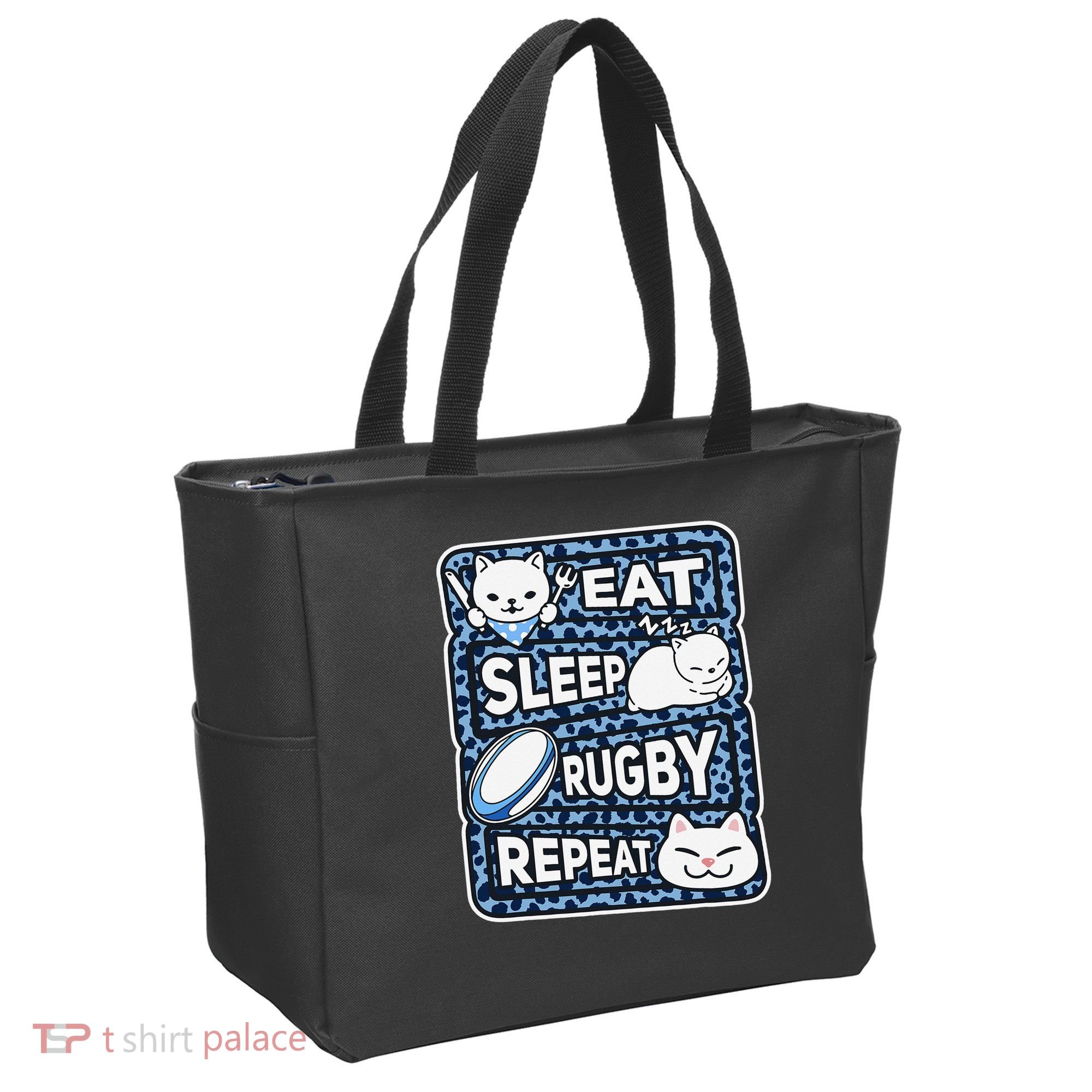 Eat Sleep Rugby Repeat Rugby Lover Outfit Tote Bag