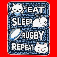 Eat Sleep Rugby Repeat Rugby Lover Outfit Santa Hat thumb 1