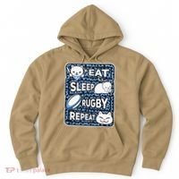 Eat Sleep Rugby Repeat Rugby Lover Outfit Hoodie thumb 0