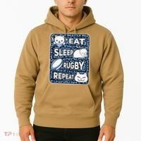 Eat Sleep Rugby Repeat Rugby Lover Outfit Hoodie thumb 2