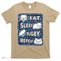 Eat Sleep Rugby Repeat Rugby Lover Outfit T-Shirt thumb 0