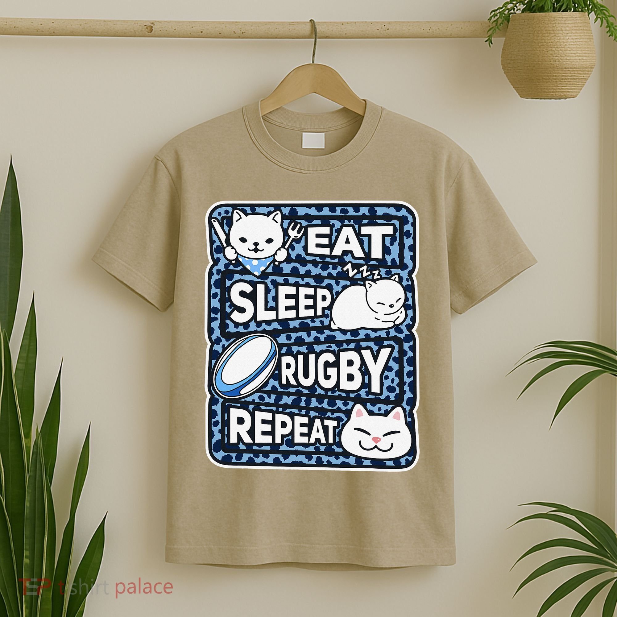 Eat Sleep Rugby Repeat Rugby Lover Outfit T-Shirt
