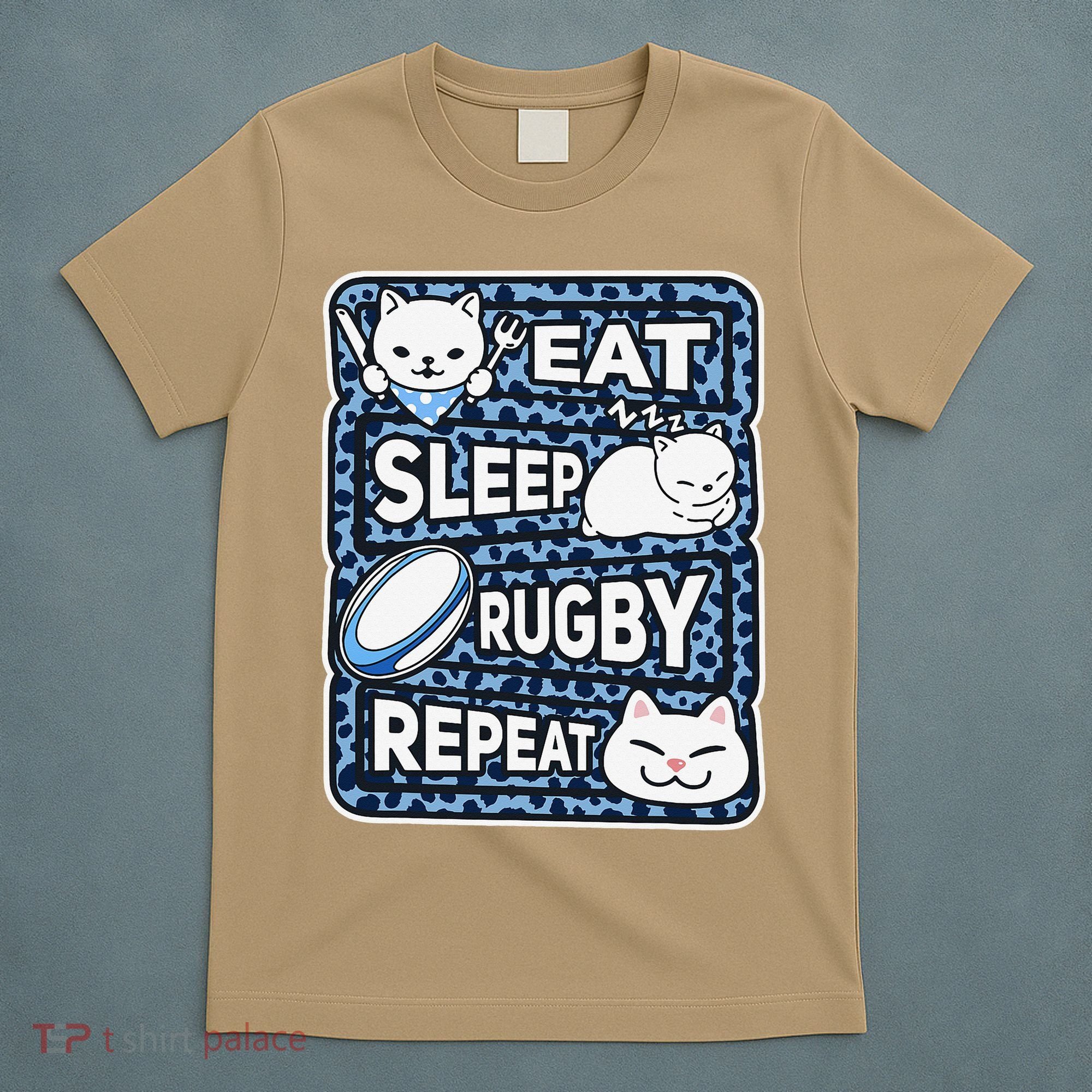 Eat Sleep Rugby Repeat Rugby Lover Outfit T-Shirt