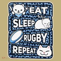 Eat Sleep Rugby Repeat Rugby Lover Outfit Mousepad thumb 1