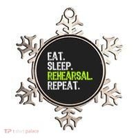 Eat Sleep Rehearsal Repeat Theatre Actor Theater Funny Gift Ornament thumb 0