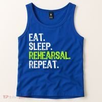 Eat Sleep Rehearsal Repeat Theatre Actor Theater Funny Gift Tank Top thumb 2